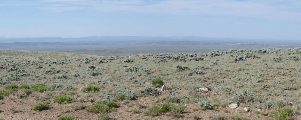 GDMBR: We're looking south here. The Continental Divide is parallel to us and it follows the base of the ridgeline from where we took this picture.